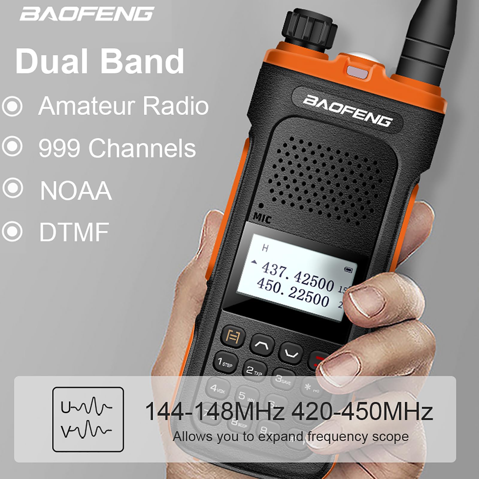 Amazon.com: BAOFENG UV-10R Two Way Radio Long Range USB-C Charger